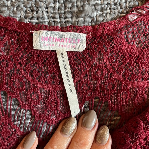 Intimately Free People Peek-A-Boo Lace
Burgundy Slip Dress - Picture 5 of 5